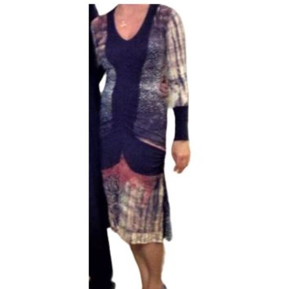 Legatte Jeans midi dress, size 6 (Legatte size I) EU 42, made in Italy - Picture 3 of 12